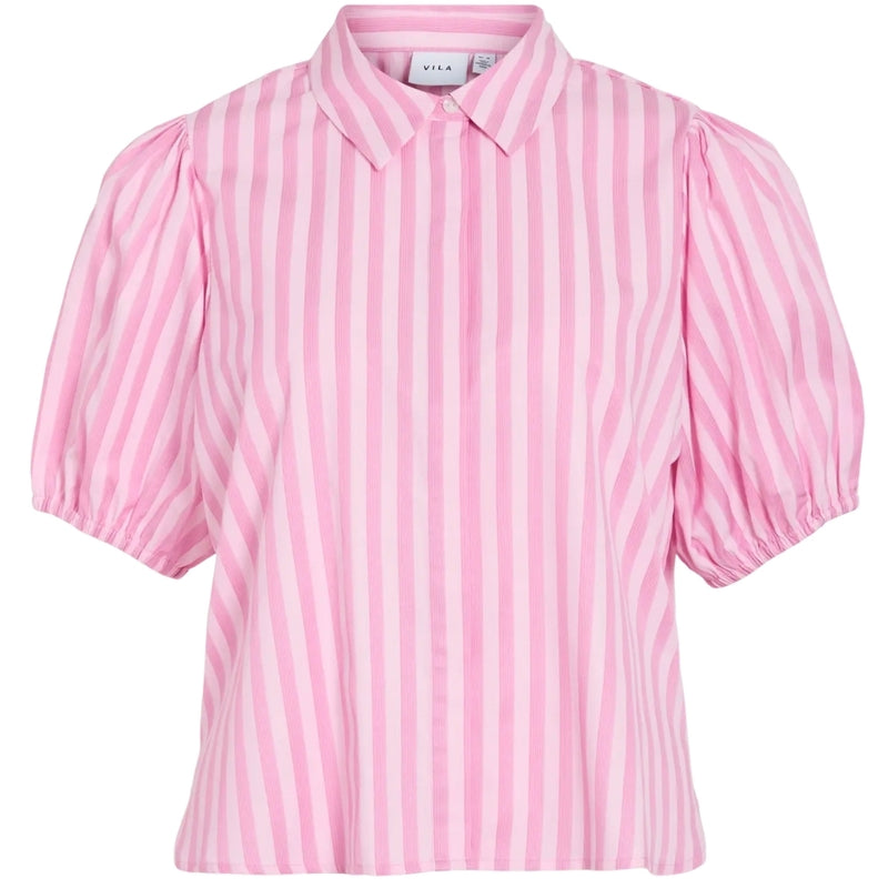 VILA VILA DAMSKJORTA VIASTANA Shirt Sangria Sunset Stripes