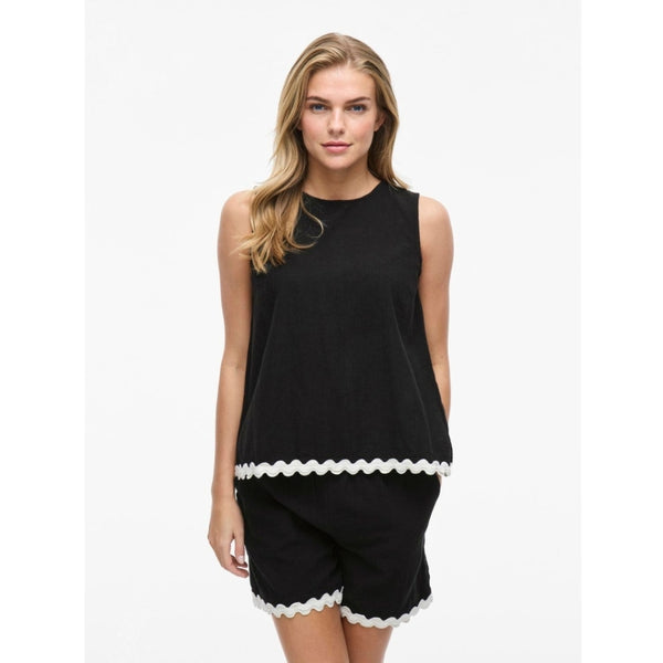 VILA VILA DAMTOP VIMANDA Top Black Beauty Birch