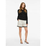 VILA VILA DAM SHORTS VIMANDA Shorts Birch Black Beauty