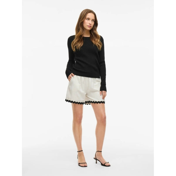 VILA VILA DAM SHORTS VIMANDA Shorts Birch Black Beauty