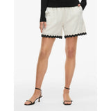 VILA VILA DAM SHORTS VIMANDA Shorts Birch Black Beauty