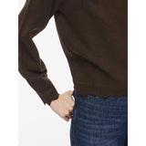 VILA VILA DAM STICKAD TRÖJA VINIKOLINA Blouse Coffee Bean Melange
