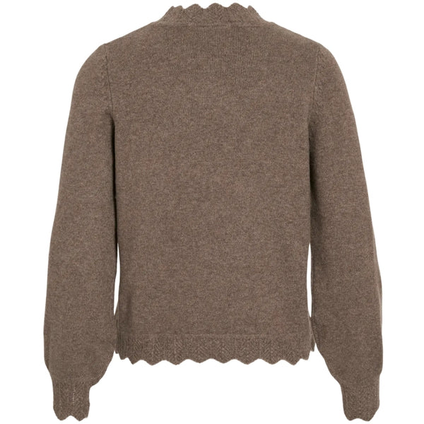 VILA VILA DAM STICKAD TRÖJA VINIKOLINA Knit Falcon Melange