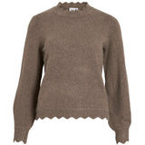 VILA VILA DAM STICKAD TRÖJA VINIKOLINA Blouse Falcon Melange