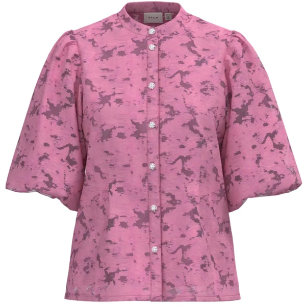 VILA VILA DAM TOPP VIAGGA Top Sangria Sunset JACQUARD