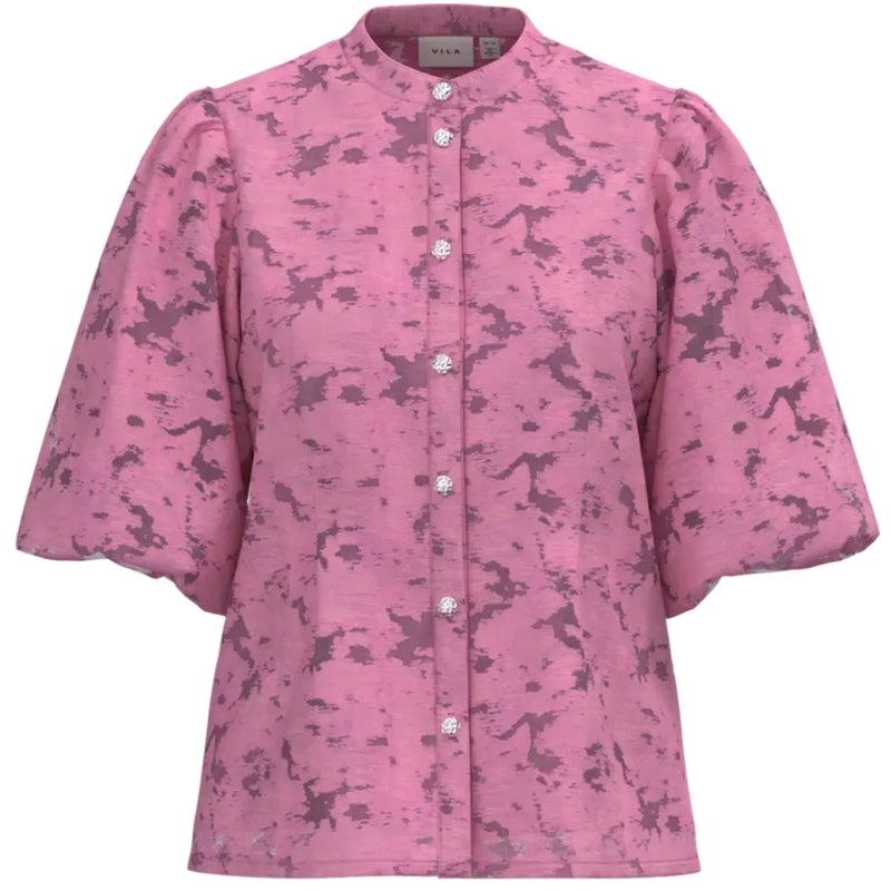 VILA VILA DAM TOPP VIAGGA Top Sangria Sunset JACQUARD