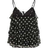 VILA VILA DAM TOPP VIHARLEY Top Black White Dots