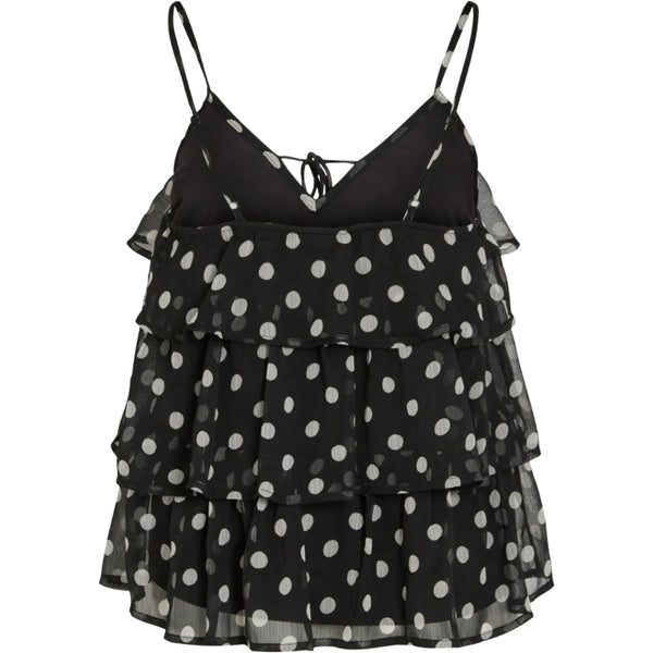 VILA VILA DAM TOPP VIHARLEY Top Black White Dots
