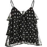 VILA VILA DAM TOPP VIHARLEY Top Black White Dots