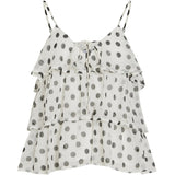 VILA VILA DAM TOPP VIHARLEY Top Cloud Dancer BLACK DOTS