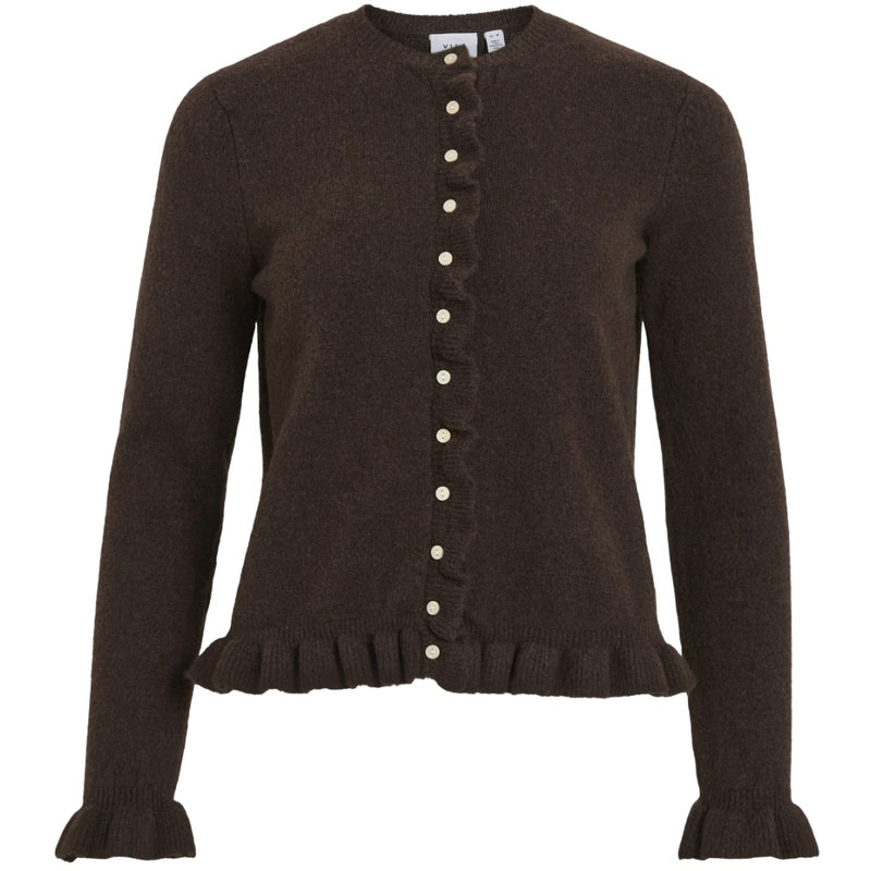 VILA VILA Dam Cardigan VIJacia Knit Coffee Bean Melange