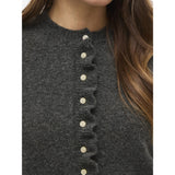 VILA VILA Dam Cardigan VIJacia Knit Medium grey melange