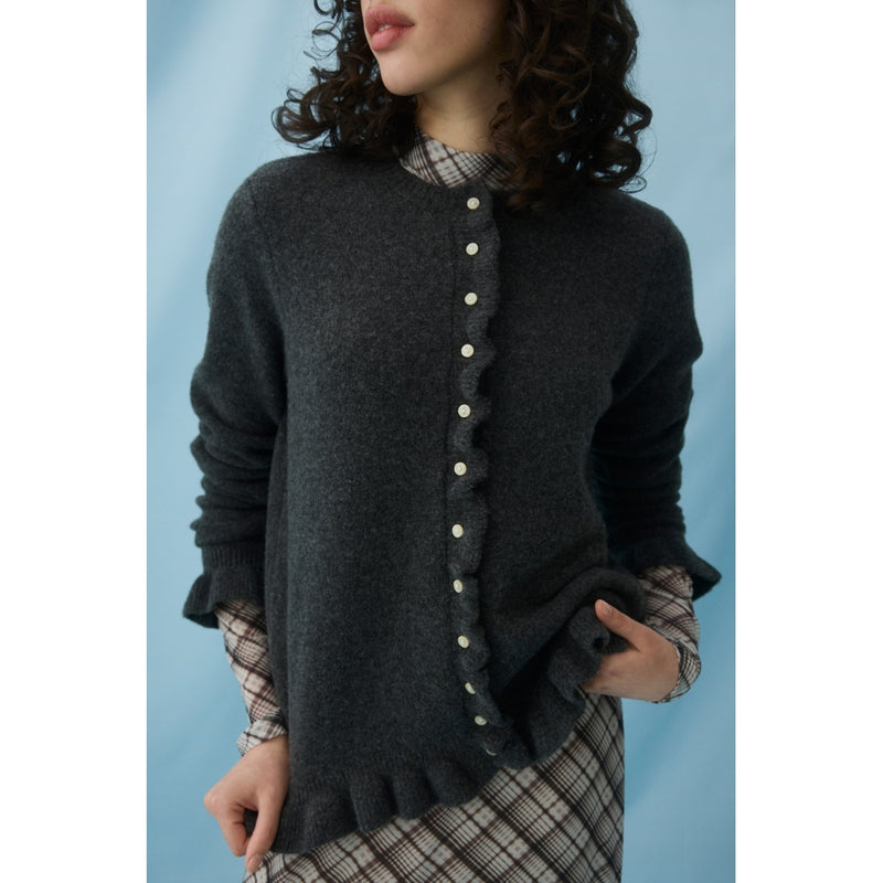 VILA VILA Dam Cardigan VIJacia Knit Medium grey melange