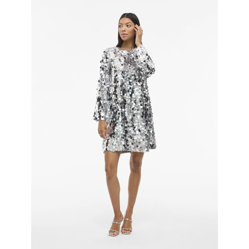 VILA VILA Dam Klänning VICHAYA Dress Silver