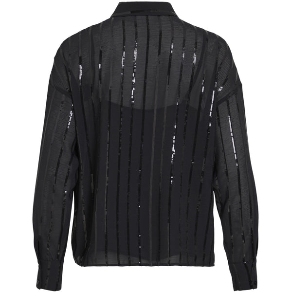 VILA VILA Dam Skjorta VIVilovana Shirt Black Beauty BLACK SEQUINS