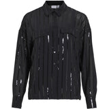 VILA VILA Dam Skjorta VIVilovana Shirt Black Beauty BLACK SEQUINS