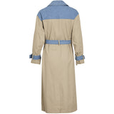 VILA VILA Dam Trenchcoat VIBera Jacket Medium Blue Denim TRAVERTINE