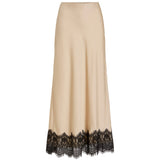 VILA VILA Dam kjol VIEllette Skirt Cement BLACK LACE