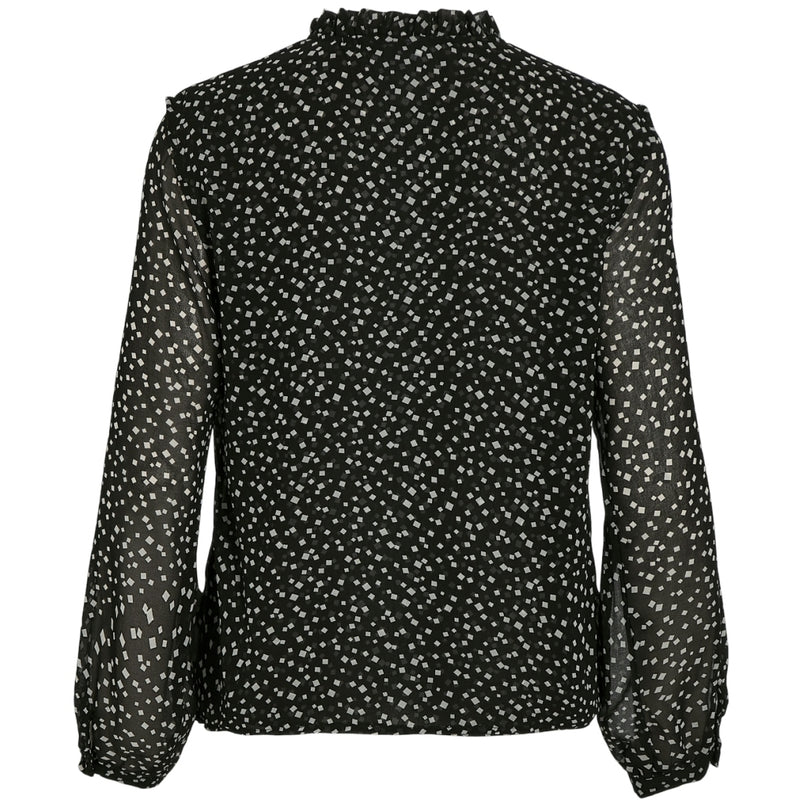 VILA VILA dam blus VIKIRSTI Blouse Black Beauty Ika