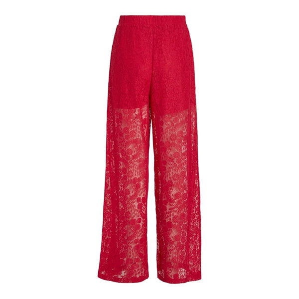 VILA VILA dam byxor VISELLY Pant Poppy Red