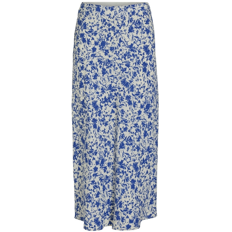 VILA VILA dam kjol VIALLY Skirt Mazarine Blue AOP