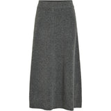 VILA VILA dam kjol VIKENYA Restudsalg Dark grey melange