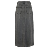 VILA VILA dam kjol VIKIKI Skirt Medium Grey Denim