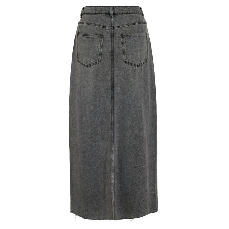 VILA VILA dam kjol VIKIKI Skirt Medium Grey Denim