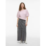 VILA VILA dam kjol VIKIKI Skirt Medium Grey Denim
