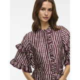 VILA VILA dam klänning VIKAVAS Dress Fig Birch