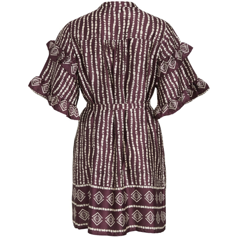 VILA VILA dam klänning VIKAVAS Dress Fig Birch