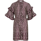 VILA VILA dam klänning VIKAVAS Dress Fig Birch