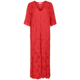 VILA VILA dam klänning VILORNA Dress Poppy Red