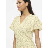 VILA VILA dam klänning VILOVIE Dress Pastel Yellow ASTER