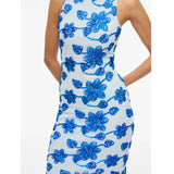 VILA VILA dam klänning VISAIL Dress Nantucket Breeze FLOWER EMBROIDERY