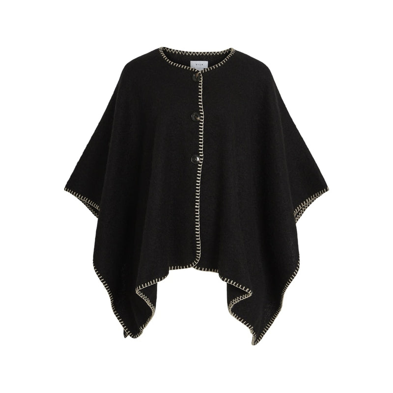 VILA VILA dam poncho VISANTEL Poncho Black
