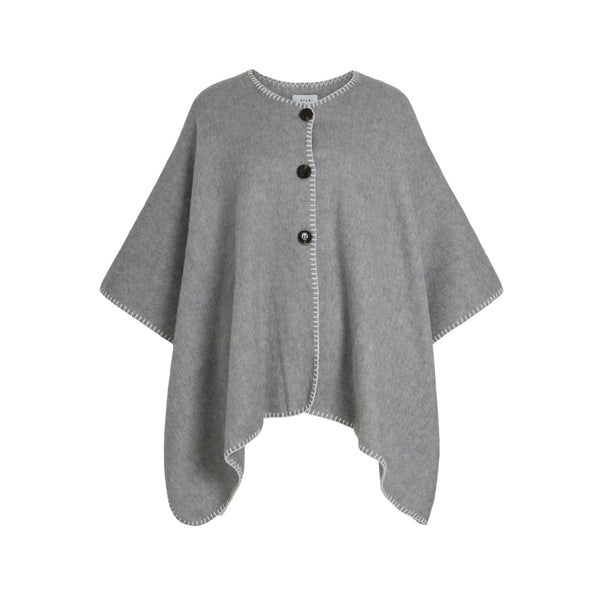 VILA VILA dam poncho VISANTEL Poncho Light Grey Melange