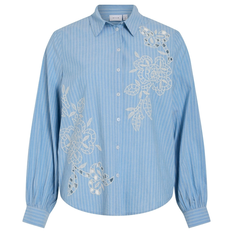 VILA VILA dam skjorta VICASPIANA Shirt Blissful Blue