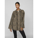 VILA VILA dam skjorta VICHIA Shirt Birch LEOPARD