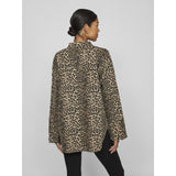 VILA VILA dam skjorta VICHIA Shirt Birch LEOPARD