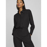 VILA VILA dam skjorta VISIMILETTA Restudsalg Black Beauty