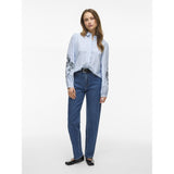 VILA VILA dam skjorta VIVESTA Shirt Kentucky Blue Detail Black beauty