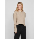 VILA VILA dam stickad VIHEFNA Knit Natural Melange WHITE ALYSSUM