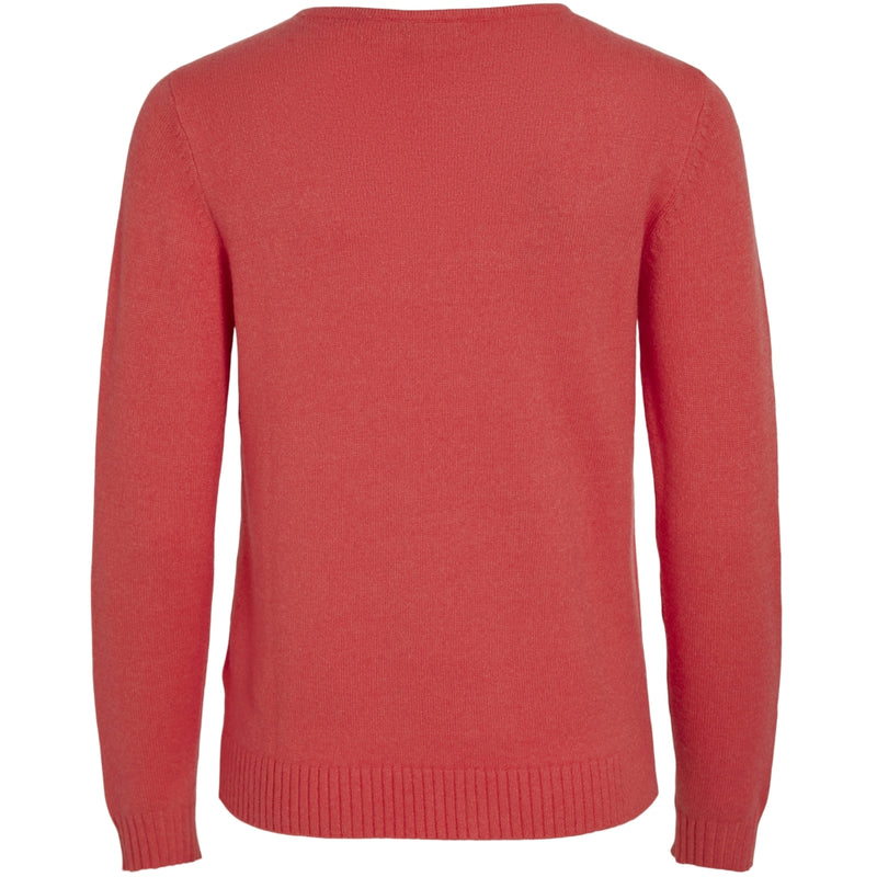 VILA VILA dam stickad tröja VIRIL Knit Dubarry DARK MELANGE