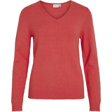 VILA VILA dam stickad tröja VIRIL Knit Dubarry DARK MELANGE