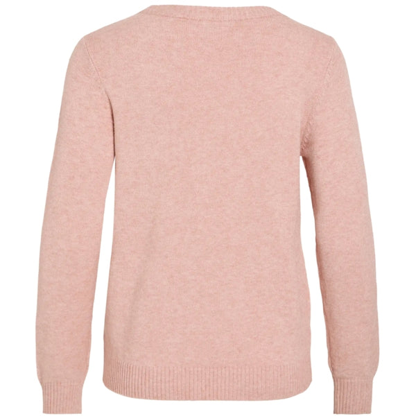 VILA VILA dam stickad tröja VIRIL Knit Misty Rose Melange