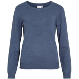 VILA VILA dam stickad tröja VIRIL Knit Vintage Indigo Dark Melange