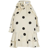 VILA VILA dam topp VICLAIRE Top Birch BLACK DOTS