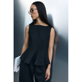 VILA VILA dam topp VIMASTRIBA Top Black Beauty PINSTRIPE