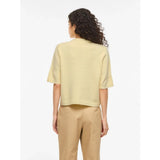VILA VILA dam kofta VILIGA Cardigan Pastel Yellow MELANGE